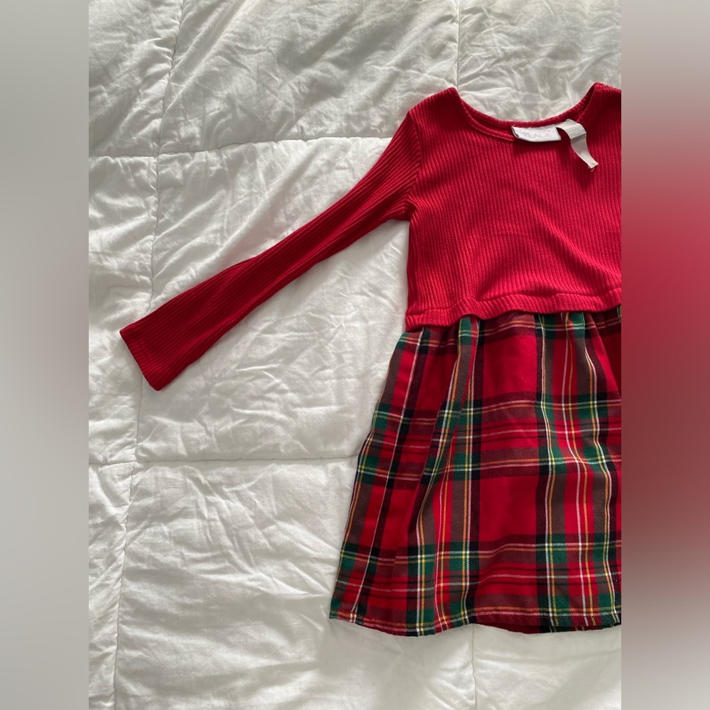 3T girls dress long sleeve The Children’s Place holiday winter classic tartan - Picture 3 of 14